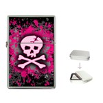 Pink Skull Star Splatter Flip Top Lighter