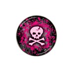 Pink Skull Star Splatter Hat Clip Ball Marker