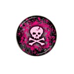 Pink Skull Star Splatter Hat Clip Ball Marker (10 pack)