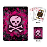 Pink Skull Star Splatter Playing Cards Single Design