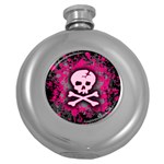 Pink Skull Star Splatter Hip Flask (5 oz)