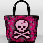 Pink Skull Star Splatter Bucket Bag