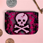 Pink Skull Star Splatter Mini Coin Purse