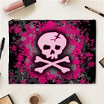 Pink Skull Star Splatter Cosmetic Bag (XL)