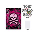 Pink Skull Star Splatter Playing Cards 54 (Mini)
