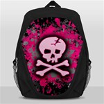 Pink Skull Star Splatter Backpack Bag