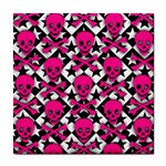 Pink Skulls & Stars Tile Coaster