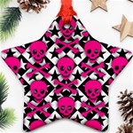 Pink Skulls & Stars Ornament (Star)