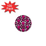 Pink Skulls & Stars 1  Mini Button (100 pack) 