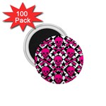 Pink Skulls & Stars 1.75  Magnet (100 pack) 