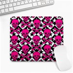 Pink Skulls & Stars Large Mousepad