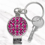 Pink Skulls & Stars Nail Clippers Key Chain