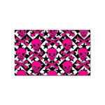 Pink Skulls & Stars Sticker (Rectangular)