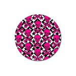 Pink Skulls & Stars Magnet 3  (Round)