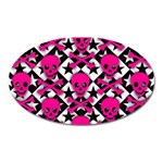 Pink Skulls & Stars Magnet (Oval)