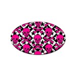 Pink Skulls & Stars Sticker Oval (10 pack)