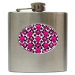 Pink Skulls & Stars Hip Flask (6 oz)