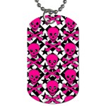 Pink Skulls & Stars Dog Tag (Two Sides)