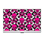 Pink Skulls & Stars Business Card Holder