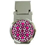 Pink Skulls & Stars Money Clip Watch