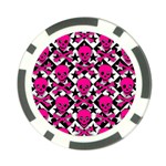 Pink Skulls & Stars Poker Chip Card Guard