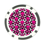 Pink Skulls & Stars Poker Chip Card Guard