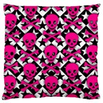 Pink Skulls & Stars Large Cushion Case (Two Sides)