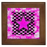 Pink Star Framed Tile