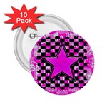 Pink Star 2.25  Button (10 pack)