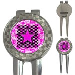 Pink Star 3-in-1 Golf Divot