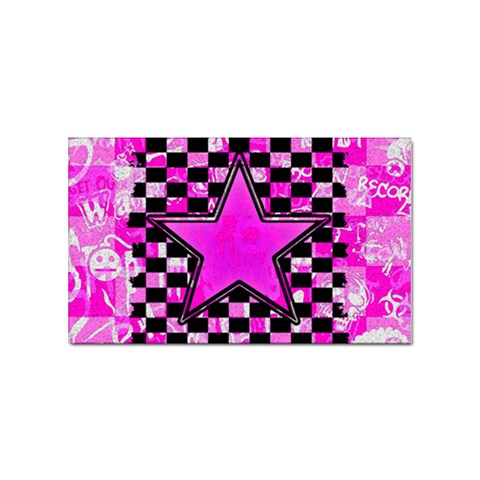 Pink Star Sticker (Rectangular) from ArtsNow.com Front