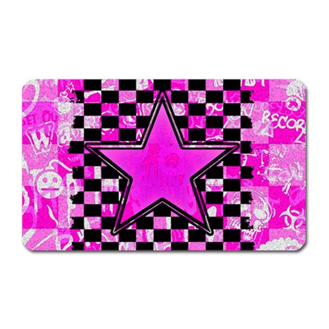 Pink Star Magnet (Rectangular) from ArtsNow.com Front