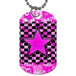 Pink Star Dog Tag (Two Sides)