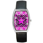 Pink Star Barrel Style Metal Watch