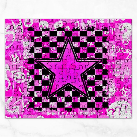 Pink Star Jigsaw Puzzle (Rectangular) from ArtsNow.com Front
