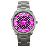 Pink Star Sport Metal Watch