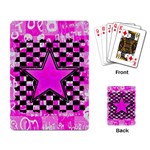 Pink Star Playing Cards Single Design
