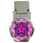 Pink Star Money Clip Watch