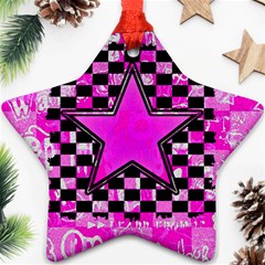 Pink Star Star Ornament (Two Sides) from ArtsNow.com Back