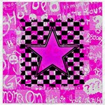 Pink Star Canvas 12  x 12 