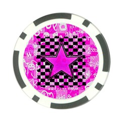 Pink Star Poker Chip Card Guard (10 pack) from ArtsNow.com Back