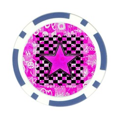 Pink Star Poker Chip Card Guard (10 pack) from ArtsNow.com Back