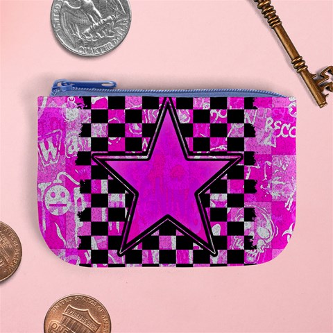 Pink Star Mini Coin Purse from ArtsNow.com Front