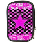 Pink Star Compact Camera Leather Case