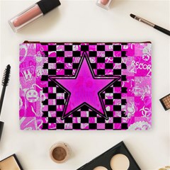 Pink Star Cosmetic Bag (Large) from ArtsNow.com Front