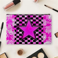 Pink Star Cosmetic Bag (Large) from ArtsNow.com Back