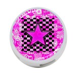 Pink Star 4-Port USB Hub (Two Sides)