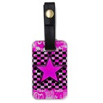 Pink Star Luggage Tag (one side)