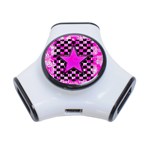 Pink Star 3-Port USB Hub