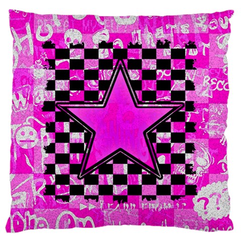 Pink Star Large Cushion Case (One Side) from ArtsNow.com Front
